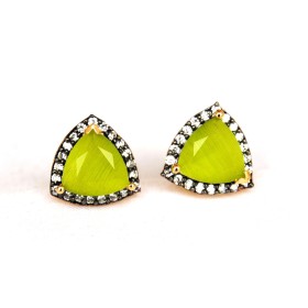 Neon Diamond Stud Earrings